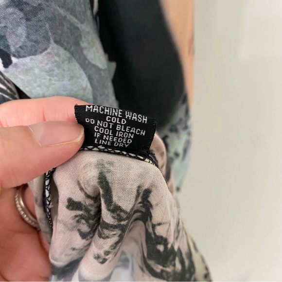 Tolani Kimono top Modal OS Floral Boho Hippie Lagenlook Lightweight Slits - Picture 8 of 10